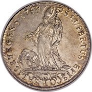 Austria Thaler Sigismund von Schrattenbach type 2 1758 KM# 391 SRUPERIUS EPISCOP SALISBURGENS 1758 coin reverse Austria Thaler Sigismund von Schrattenbach type 2 1758 KM# 391 SRUPERIUS EPISCOP SALISBURGENS 1758 coin reverse