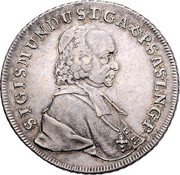 Austria Thaler Sigismund von Schrattenbach 1759 KM# 395.1 SIGISMUNDUS DGA&P S A S L N G P coin obverse Austria Thaler Sigismund von Schrattenbach 1759 KM# 395.1 SIGISMUNDUS DGA&P S A S L N G P coin obverse