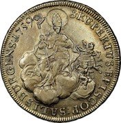 Austria Thaler Sigismung III 1759 MK KM# 393 S RUPERTUS EPISCOP SALISBURGENS 1759 coin reverse Austria Thaler Sigismung III 1759 MK KM# 393 S RUPERTUS EPISCOP SALISBURGENS 1759 coin reverse
