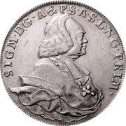 Austria Thaler Sigismund III Salzburg 1765 KM# 403.2 SIGM D G A & P S A S L N G PRIM coin obverse Austria Thaler Sigismund III Salzburg 1765 KM# 403.2 SIGM D G A & P S A S L N G PRIM coin obverse
