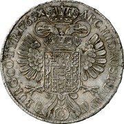 Austria Thaler Maria Theresia 1765 KM# 15 ARCHID AUST DUC BURG CO TYR 1765 coin reverse Austria Thaler Maria Theresia 1765 KM# 15 ARCHID AUST DUC BURG CO TYR 1765 coin reverse