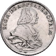 Austria Thaler Sigismund von Schrattenbach 1765 FMK KM# 402 SIGM DGA&P S A S L N G PRIM F∙M∙ coin obverse Austria Thaler Sigismund von Schrattenbach 1765 FMK KM# 402 SIGM DGA&P S A S L N G PRIM F∙M∙ coin obverse