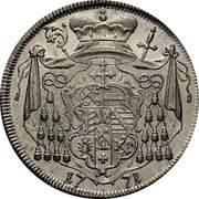 Austria Thaler Salzburg Hieronymus 1771 FM KM# 429 1771 coin reverse Austria Thaler Salzburg Hieronymus 1771 FM KM# 429 1771 coin reverse
