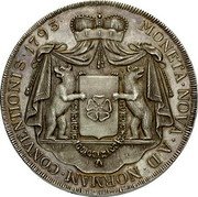 Austria Thaler Wolfgang Franz Xaver 1793 Struck 1853, Fritz Rudolf Kunker Auction 228, 3-13, unc realized approximately $14,325. KM# 1 MONETA NOVA A D NORMAM CONVENTIONIS coin reverse Austria Thaler Wolfgang Franz Xaver 1793 Struck 1853, Fritz Rudolf Kunker Auction 228, 3-13, unc realized approximately $14,325. KM# 1 MONETA NOVA A D NORMAM CONVENTIONIS coin reverse