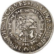 Austria Thaler Paul Sixtus I ND KM# 20 PAVLVS SIXTVS TRAVTHSON COMES coin obverse Austria Thaler Paul Sixtus I ND KM# 20 PAVLVS SIXTVS TRAVTHSON COMES coin obverse