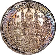 Austria Thaler Paris von Lodron Consecration (Consecration of St Rupert Cathedral of Salzburg) 1628 KM# 110 ECCLES METROP SALISB DEDICATVR 25 SEPT APARIDE ARCHIE 1628 coin obverse