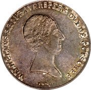 Austria Thaler Wilhelm 1805 KM# 5 WILHELMVS S R I PR AVERSPERG DVX DE GOTSCHEE coin obverse Austria Thaler Wilhelm 1805 KM# 5 WILHELMVS S R I PR AVERSPERG DVX DE GOTSCHEE coin obverse