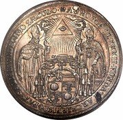 Austria Thaler (Max Gandolf von Kuenburg (1100th Anniversary of the Archbishopric of Salzburg)) KM# 233 ANNO MDCLXXXII FUNDATI ARCHIEPISCOPAT9 SALISB VNDECIMO SAECULO coin obverse Austria Thaler (Max Gandolf von Kuenburg (1100th Anniversary of the Archbishopric of Salzburg)) KM# 233 ANNO MDCLXXXII FUNDATI ARCHIEPISCOPAT9 SALISB VNDECIMO SAECULO coin obverse