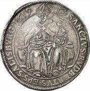 Austria Thaler (Markus Sittikus von Hohenems) KM# 38 SANCTVS RVDBERTVS EPS SALISBVRG coin reverse Austria Thaler (Markus Sittikus von Hohenems) KM# 38 SANCTVS RVDBERTVS EPS SALISBVRG coin reverse