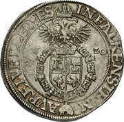 Austria Thaler Paul Sixtus I 16Z0 KM# 9 IN FALKERSTEIN AVREI VELL EQVES coin reverse Austria Thaler Paul Sixtus I 16Z0 KM# 9 IN FALKERSTEIN AVREI VELL EQVES coin reverse