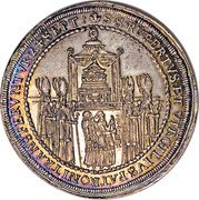 Austria Thaler Paris von Lodron Consecration (Consecration of St Rupert Cathedral of Salzburg) 1628 KM# 110 SS RVPERTVS ET VIRGILIUVS PATRONI TRANSFERVNTVR 24 SEPT coin reverse