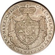 Austria Thaler Wilhelm 1805 KM# 5 COM IN THENGEN ET SVP HAER PROV CARN MARESCH 1805 coin reverse Austria Thaler Wilhelm 1805 KM# 5 COM IN THENGEN ET SVP HAER PROV CARN MARESCH 1805 coin reverse