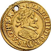 Austria 1/2 Ducat (Ferdinand III Graz) FERDI III D G R (1) I S A G H B REX coin obverse Austria 1/2 Ducat (Ferdinand III Graz) FERDI III D G R (1) I S A G H B REX coin obverse