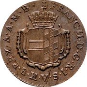 Austria 1/2 Kreuzer (Franc II) KM# 18 FRANC II D G R I S A H B REX A A M B coin obverse Austria 1/2 Kreuzer (Franc II) KM# 18 FRANC II D G R I S A H B REX A A M B coin obverse