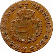 Austria 1/2 Kreuzer (Franz II) KM# 26 FRANC II D G R I S A H B REX A A M B coin obverse Austria 1/2 Kreuzer (Franz II) KM# 26 FRANC II D G R I S A H B REX A A M B coin obverse