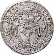 Austria 1/2 Thaler (Franz Anton von Harrach) FRANC ANTO D G ARCHIE ET PRPS SALISB S SED AP LEG coin obverse Austria 1/2 Thaler (Franz Anton von Harrach) FRANC ANTO D G ARCHIE ET PRPS SALISB S SED AP LEG coin obverse