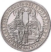Austria 1/2 Thaler (Franz Anton von Harrach) SS RVDBERTVS ET VIRGILIUS PATRONI SALISBVRGENSES coin reverse Austria 1/2 Thaler (Franz Anton von Harrach) SS RVDBERTVS ET VIRGILIUS PATRONI SALISBVRGENSES coin reverse