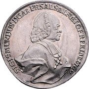 Austria 1/2 Thaler (Sigismund von Schrattenbach) SIGISMUNDUS D G A & PR SAL S A L NAT GER PRIM 1769 coin obverse Austria 1/2 Thaler (Sigismund von Schrattenbach) SIGISMUNDUS D G A & PR SAL S A L NAT GER PRIM 1769 coin obverse