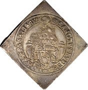 Austria 1/2 Thaler Wolf Dietrich coin ND (1587-1612)  SANCTUS RVDBE RTVS EPS SALISBV coin reverse Austria 1/2 Thaler Wolf Dietrich coin ND (1587-1612)  SANCTUS RVDBE RTVS EPS SALISBV coin reverse