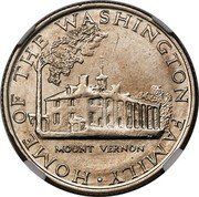 USA 1/4 Dollar (Pattern) HOME OF THE WASHINGTON FAMILY MOUNT VERNON coin reverse USA 1/4 Dollar (Pattern) HOME OF THE WASHINGTON FAMILY MOUNT VERNON coin reverse