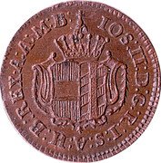 Austria 1/4 Kreuzer (Joseph II) KM# 6 IOS D G R I S A H B REX A A M B coin obverse Austria 1/4 Kreuzer (Joseph II) KM# 6 IOS D G R I S A H B REX A A M B coin obverse