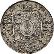Austria 1/4 Thaler (Charles VI) 1/4 1713 AVGVSTA VIN DELICORVM coin reverse Austria 1/4 Thaler (Charles VI) 1/4 1713 AVGVSTA VIN DELICORVM coin reverse