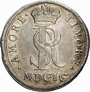 Austria 1/4 Thaler Johann Ernst von Thun 1699  X# 3 IRS TIMORE · · AMORE · MDCIC coin reverse Austria 1/4 Thaler Johann Ernst von Thun 1699  X# 3 IRS TIMORE · · AMORE · MDCIC coin reverse