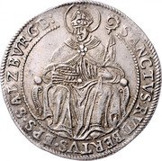 Austria 1/4 Thaler (Wolf Dietrich Teod) SANCTVS RVDBERTVS EPS SALZBVRGE coin reverse Austria 1/4 Thaler (Wolf Dietrich Teod) SANCTVS RVDBERTVS EPS SALZBVRGE coin reverse