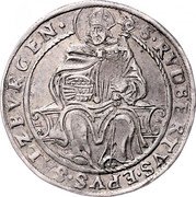 Austria 1/4 Thaler (Wolf Dietrich two shields) S RVDBERTVS EPVS SALZBVRGEN coin reverse Austria 1/4 Thaler (Wolf Dietrich two shields) S RVDBERTVS EPVS SALZBVRGEN coin reverse