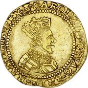 UK 1 Crown (Charles I 1st Coinage) CAROLVS D G MAG BRIT FRAN & HIB REX coin obverse UK 1 Crown (Charles I 1st Coinage) CAROLVS D G MAG BRIT FRAN & HIB REX coin obverse