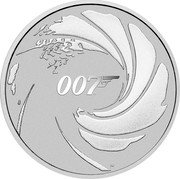Tuvalu 1 Dollar Elizabeth II James Bond Gun 2020  BU 007 TM coin reverse Tuvalu 1 Dollar Elizabeth II James Bond Gun 2020  BU 007 TM coin reverse