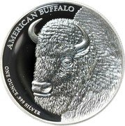 Tuvalu 1 Dollar (American Buffalo) AMERICAN BUFFALO ONE OUNCE 999 SILVER coin reverse Tuvalu 1 Dollar (American Buffalo) AMERICAN BUFFALO ONE OUNCE 999 SILVER coin reverse