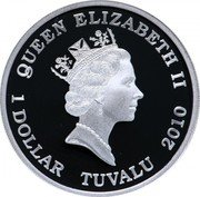Tuvalu 1 Dollar (Battle of Kursk) QUEEN ELIZABETH II RDM 1 DOLLAR TUVALU 2010 coin obverse