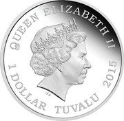 Tuvalu 1 Dollar Captain Jean Luc Picard 2015 P Proof QUEEN ELIZABETH II IRB 1 DOLLAR TUVALU 2015 coin obverse