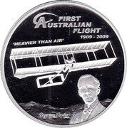 Tuvalu 1 Dollar (Elizabeth II First Australian Flight) FIRST AUSTRALIAN FLIGHT 1909 - 2009 HEAVIER THAN AIR GEORGE TAYLOR coin reverse Tuvalu 1 Dollar (Elizabeth II First Australian Flight) FIRST AUSTRALIAN FLIGHT 1909 - 2009 HEAVIER THAN AIR GEORGE TAYLOR coin reverse
