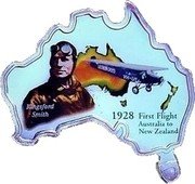 Tuvalu 1 Dollar (Elizabeth II First Flight from Australia to New Zealand) KINGSFORD SMITH 1928 FIRST FLIGHT AUSTRALIA TO NEW ZEALAND coin reverse