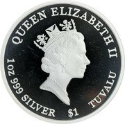 Tuvalu 1 Dollar (Elizabeth II Grand Sumo Tournament Hawaii) QUEEN ELIZABETH II RDM 1OZ 999 SILVER $1 TUVALU coin obverse Tuvalu 1 Dollar (Elizabeth II Grand Sumo Tournament Hawaii) QUEEN ELIZABETH II RDM 1OZ 999 SILVER $1 TUVALU coin obverse