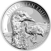 Australia 1 Dollar Emu Australian 2022 AUSTRALIAN EMU 2022 1OZ 9999 SILVER P NH coin reverse Australia 1 Dollar Emu Australian 2022 AUSTRALIAN EMU 2022 1OZ 9999 SILVER P NH coin reverse