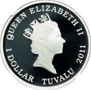 Tuvalu 1 Dollar (Giant Panda) QUEEN ELIZABETH II 1 DOLLAR TUVALU 2011 coin obverse Tuvalu 1 Dollar (Giant Panda) QUEEN ELIZABETH II 1 DOLLAR TUVALU 2011 coin obverse