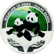 Tuvalu 1 Dollar (Giant Panda) WILDLIFE IN NEED - GIANT PANDA coin reverse Tuvalu 1 Dollar (Giant Panda) WILDLIFE IN NEED - GIANT PANDA coin reverse