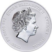 Tuvalu 1 Dollar (Hera) QUEEN ELIZABETH II IRB 1OZ 9999 AG 2022 TUVALU 1 DOLLAR coin obverse Tuvalu 1 Dollar (Hera) QUEEN ELIZABETH II IRB 1OZ 9999 AG 2022 TUVALU 1 DOLLAR coin obverse
