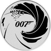 Tuvalu 1 Dollar (James Bond Black Edition) 007 TM coin reverse Tuvalu 1 Dollar (James Bond Black Edition) 007 TM coin reverse