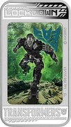 Tuvalu 1 Dollar Lockdown 2014 P Proof LOCKDOWN 1 OZ 999 SILVER ©HASBRO P TRANSFORMERS coin reverse Tuvalu 1 Dollar Lockdown 2014 P Proof LOCKDOWN 1 OZ 999 SILVER ©HASBRO P TRANSFORMERS coin reverse