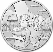 Tuvalu 1 Dollar Marge and Maggie Simpson 2021 P P MATT GROENING ©20TV coin reverse Tuvalu 1 Dollar Marge and Maggie Simpson 2021 P P MATT GROENING ©20TV coin reverse