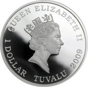 Tuvalu 1 Dollar Megatron Transformers 2009 Proof KM# 95 QUEEN ELIZABETH II RDM 1 DOLLAR TUVALU 2009 coin obverse Tuvalu 1 Dollar Megatron Transformers 2009 Proof KM# 95 QUEEN ELIZABETH II RDM 1 DOLLAR TUVALU 2009 coin obverse