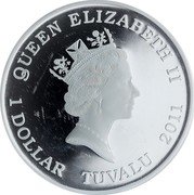 Tuvalu 1 Dollar (Megatron) QUEEN ELIZABETH II RDM 1 DOLLAR TUVALU 2011 coin obverse Tuvalu 1 Dollar (Megatron) QUEEN ELIZABETH II RDM 1 DOLLAR TUVALU 2011 coin obverse