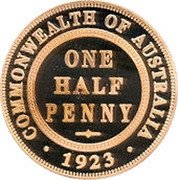 Tuvalu 1 Dollar One Half Penny 2006 Proof KM# 171 COMMONWEALTH OF AUSTRALIA ONE HALF PENNY 1923 coin reverse