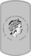 Tuvalu 1 Dollar The Simpsons Duff Beer 2019 P QUEEN ELIZABETH II IRB 1 OZ 9999 AG 2019 TUVALU 1 DOLLAR coin obverse Tuvalu 1 Dollar The Simpsons Duff Beer 2019 P QUEEN ELIZABETH II IRB 1 OZ 9999 AG 2019 TUVALU 1 DOLLAR coin obverse