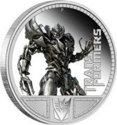 Tuvalu 1 Dollar (Transformers) TRANSFORMERS P coin reverse Tuvalu 1 Dollar (Transformers) TRANSFORMERS P coin reverse