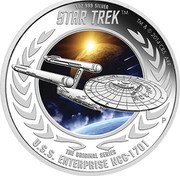 Tuvalu 1 Dollar USS Enterprise NCC 1701 2015 P Proof 1 OZ 999 SILVER STAR TREK TM & © 2014 CBS. ARR. P THE ORIGINAL SERIES U.S.S. ENTERPRISE NCC-1701 coin reverse Tuvalu 1 Dollar USS Enterprise NCC 1701 2015 P Proof 1 OZ 999 SILVER STAR TREK TM & © 2014 CBS. ARR. P THE ORIGINAL SERIES U.S.S. ENTERPRISE NCC-1701 coin reverse